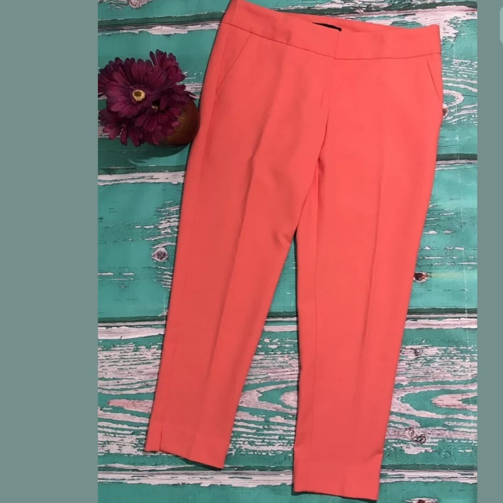 🍭 TALBOTS 🍭 Lady Coral Dress Capris Pants Slacks